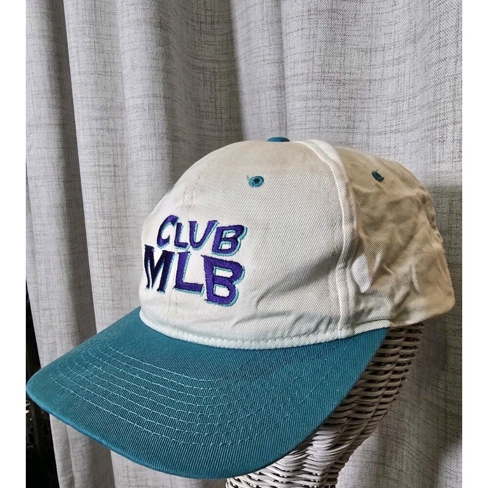 Vintage 90s Club MLB Snapback Hat - Teal & Purple "Expansion Era" Colorway -...